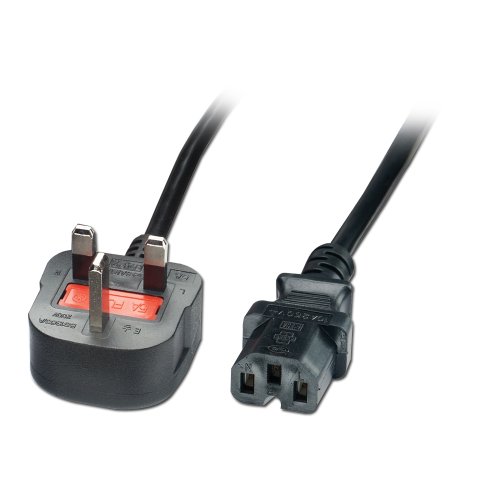 LINDY 2m UK Mains to C15 Hot Condition Power Lead