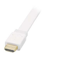 Flat HDMI Cable, Premium White 1m