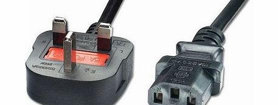 LINDY  30150 - 10m Mains Power Lead, UK 3 Pin Plug, Black