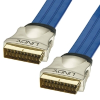 Lindy Premium Gold Flat Scart Cable, 7.5m