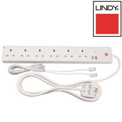 Lindy Surge Protected 6 Gang Socket 30147