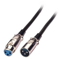 Lindy XLR Cable - Male to Female Black, 3m