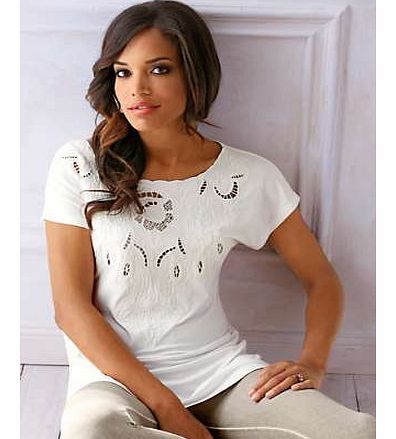 Linea Tesini Cut-Out Detailed Top