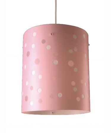 Large pink polka dot ceiling light