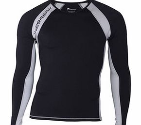 Linebreak Long Sleeve Compression T-Shirt Black/Silver