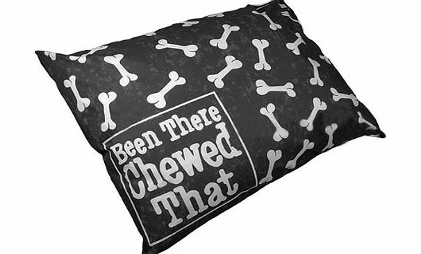 Linens Limited Been There Chewed That Flat Dog Pet Bed, Black, Large