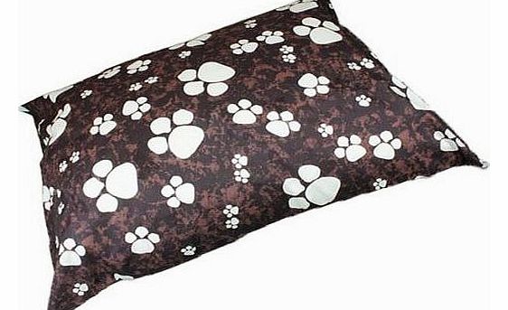 Linens Limited Paws Flat Dog Pet Bed, Brown, Large