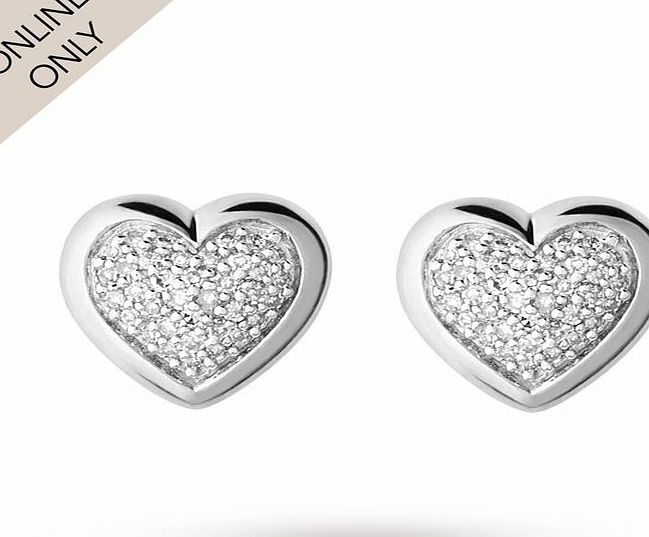 Links of London Diamond Essential Heart Studs