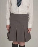Lint-Kids Girls Organic Grey School Skirt - made from
