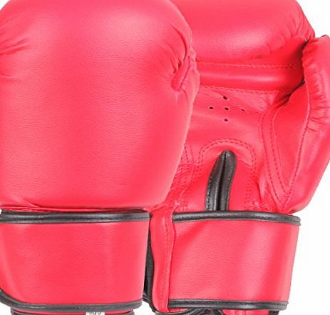 Lions Boxing Gloves MMA Punch Bag Training Mitts 6oz, 8oz, 10oz, Black (Red, 10oz)