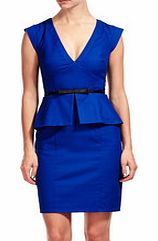 Lipsy Cobalt structured peplum dress
