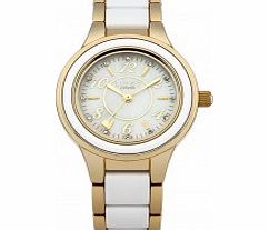 Lipsy Ladies Gold White Bracelet Watch