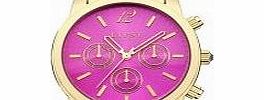 Lipsy Ladies Pink and Gold Bracelet Watch