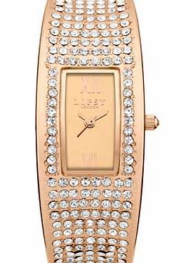 Ladies Rose Gold Bangle Strap Watch
