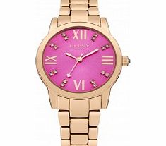 Lipsy Ladies Rose Gold Tone Bracelet Watch