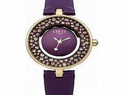 Lipsy Ladies Stone Set Purple Strap Watch