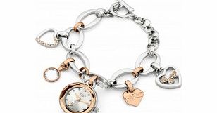 Lipsy Ladies Two Tone Charm Bracelet Watch