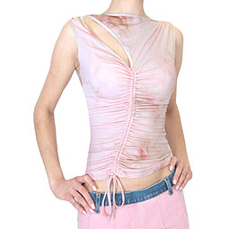 Ruched Front Keyhole Top