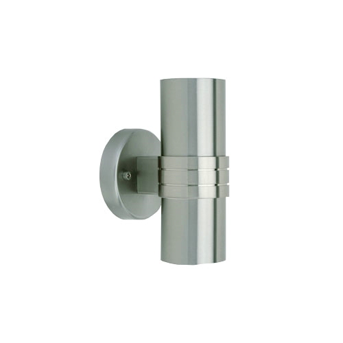 Contemporary cylindrical halogen exterior wall light