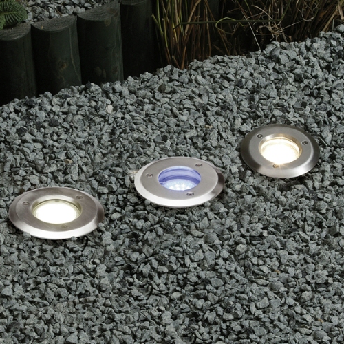 LIS Pillar Circular Stainless Steel Groundlight