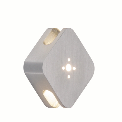 LIS Pin Square Wall Light Aluminium