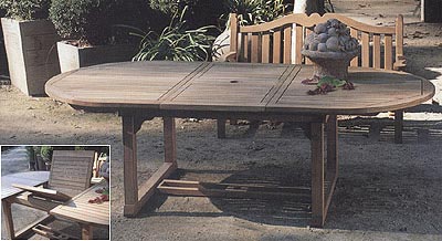 Lister Lutyens Company Lister Rochford Oval Extending Table