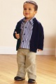 LITTLE BY LITTLE boys shirt  cardigan and trousers