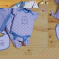 LITTLE BY LITTLE boys sleepsuit  bodysuit  hat  booties and bib