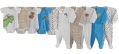 LITTLE BY LITTLE pack of ten sleepsuits/bodysuits