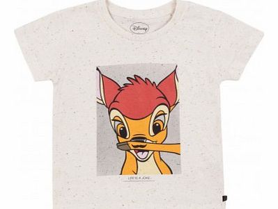 Little Eleven Paris Bambi Mottled T-shirt Beige `8 years