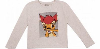 Little Eleven Paris Bambi T-shirt Heather white `6 years,8 years,10