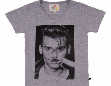 Little Eleven Paris Johnny T-shirt Grey `8 years,10 years,12