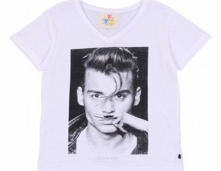 Little Eleven Paris Johnny T-shirt White `8 years,10 years,12