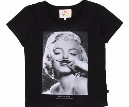 Little Eleven Paris Marilyn T-shirt Noir `8 years