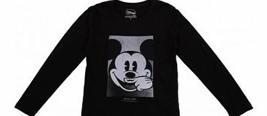 Little Eleven Paris Mickey LS T-shirt Noir `6 years,8 years,10 years