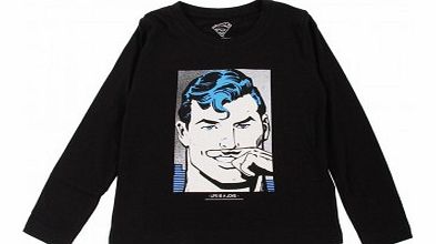 Little Eleven Paris Superman T-shirt Noir `4 years,6 years,8