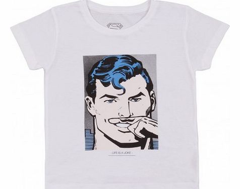 Little Eleven Paris Superman T-shirt White `10 years