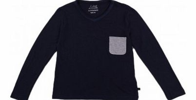 Little Eleven Paris Tam T-shirt Navy blue `8 years,10 years,12