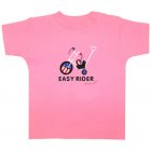 Little Green Radicals Easy Rider Kids Short Sleeved Tee (Piglet Pink)