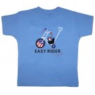 Little Green Radicals Easy Rider Kids Short Sleeved Tee (Shark Blue)