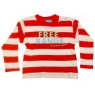 Little Green Radicals Free Range Baby Longsleeved Tee (Red And White