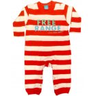 Little Green Radicals Free Range Playsuit (Red And White Stripes)