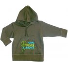 Little Green Radicals Give Peas A Chance Baby Hoody (Alligator Khaki)