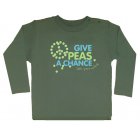Little Green Radicals Give Peas A Chance Baby Longsleeved Tee