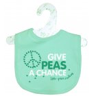 Little Green Radicals Give Peas A Chance Bib - Toad Green