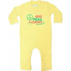 Little Green Radicals Give Peas A Chance Playsuit (Lion Cub Yellow)