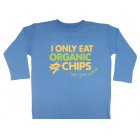 Little Green Radicals I Only Eat Organic Chips Kids Longsleeved Tee