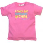 Little Green Radicals I only Eat Organic Chips Kids Short Sleeved Tee