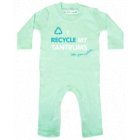 Little Green Radicals I Recycle My Tantrums Playsuit (Toad Green)