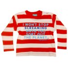 Little Green Radicals I Wont Stop Screaming Baby Longsleeved Tee (Red